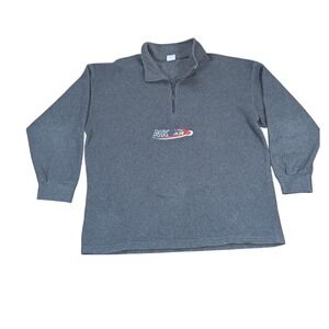 Nike Air Men's Large Pullover Sweatshirt Polyester Charcoal Gray 1/4 Zip Canada‎